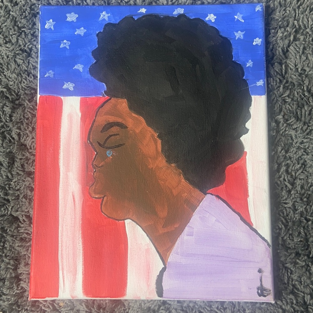 Red,White,blue Black Lives Matter 🎨